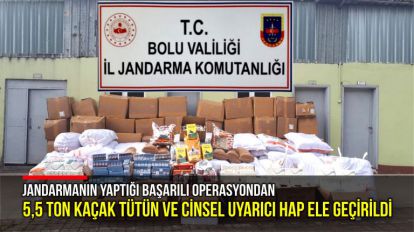 Bolu'da 5.5 ton kaçak tütün ve cinsel uyarıcı hap ele geçirildi: 2 gözaltı