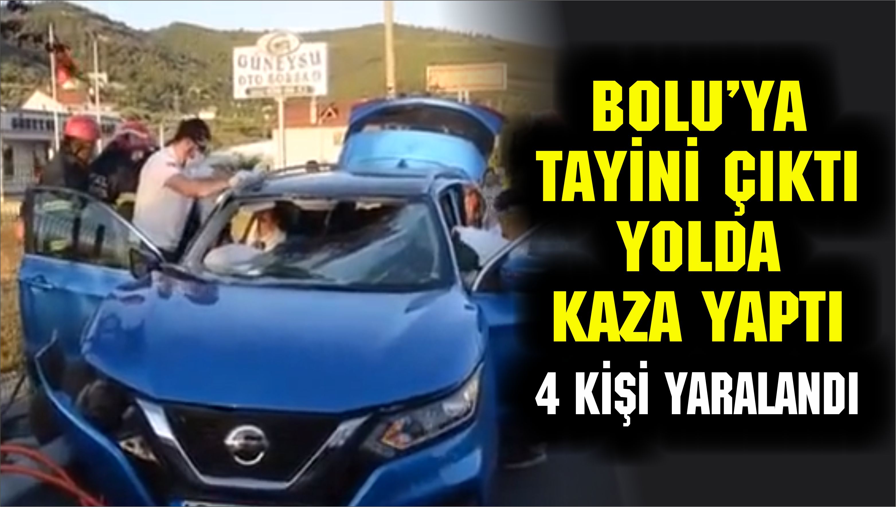 Bolu Gençlik Spor İl Müdürlüğüne, Şube Müdürü olarak Tayin Olan Bilal Yurt görevine başlamak için geldiği sırada kaza yaptı.