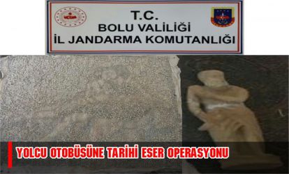 Yolcu otobüsüne tarihi eser operasyonu: 1 gözaltı