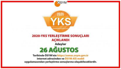 YKS yerleştirme sonuçları açıklandı