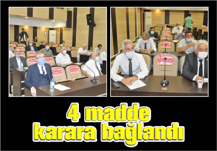 4 madde karara bağlandı