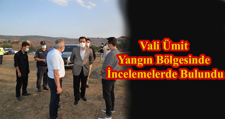 Vali Ümit, Yangın Bölgesinde İncelemelerde Bulundu