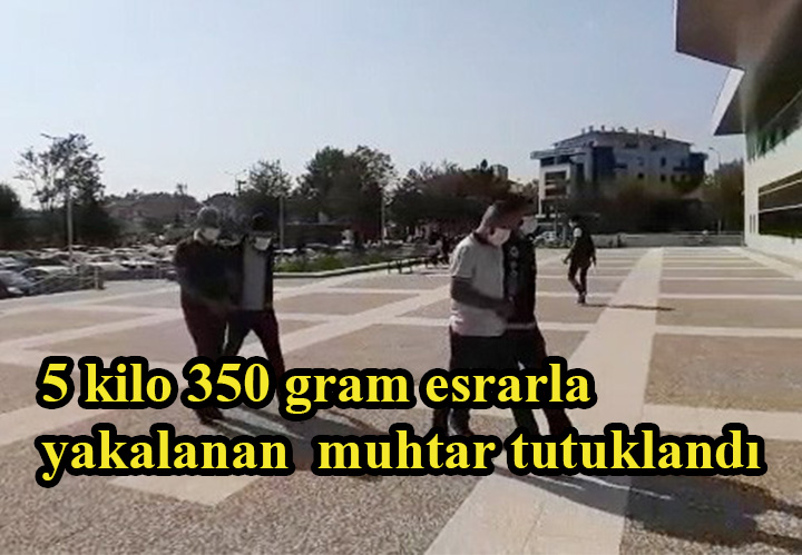 5 kilo 350 gram esrarla yakalanan  muhtar tutuklandı