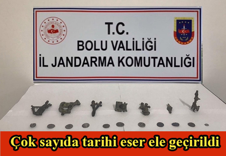 Bolu’da çok sayıda tarihi eser ele geçirildi