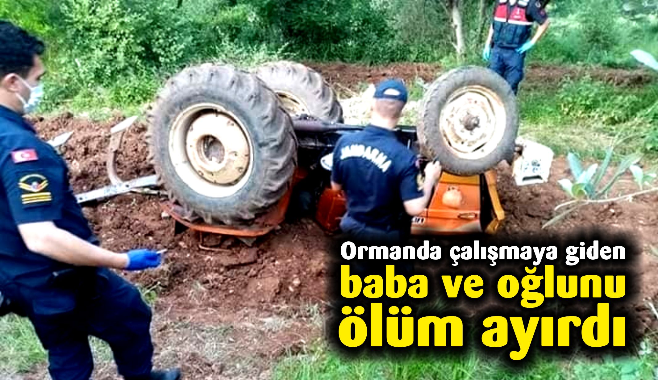 Ormanda çalışmaya giden baba ve oğlunu ölüm ayırdı