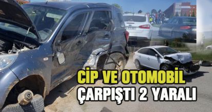 Bolu'da cip ve otomobil çarpıştı: 2 yaralı