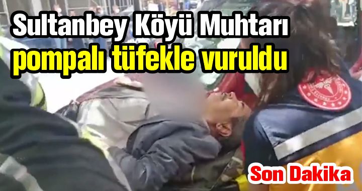 Sultanbeyi Köyü Muhtarı Pompalı tüfekle vuruldu.