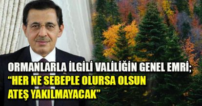 ORMANLARLA İLGİLİ VALİLİĞİN GENEL EMRİ