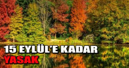 15 EYLÜL'E KADAR YASAK