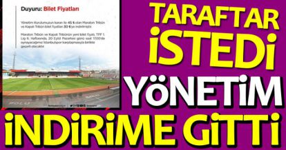 TARAFTAR İSTEDİ YÖNETİM İNDİRİME GİTTİ