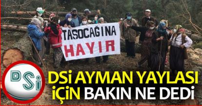 DSİ'DEN AYMAN YAYLASI İÇİN AÇIKLAMA GELDİ