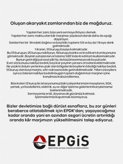 EPGİS, “Kâr marjımızı yükseltin”