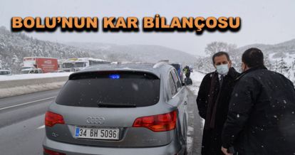 Bolu'nun kar bilançosu...