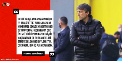 Erginer, “Kaybettiğimiz puanları telafi ettik”