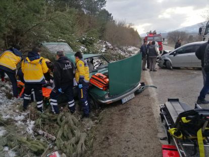 Mudurnu Yolu'nda feci kaza!