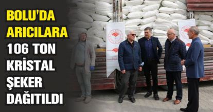 BOLU'DA ARICILARA 106 TON KRİSTAL ŞEKER DAĞITILDI