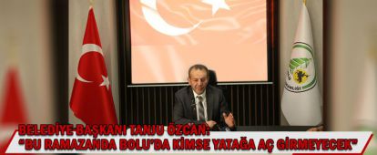 Özcan, “Kimse yatağa aç girmeyecek”