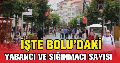 İŞTE BOLU'DAKİ YABANCI VE SIĞINMACI SAYISI