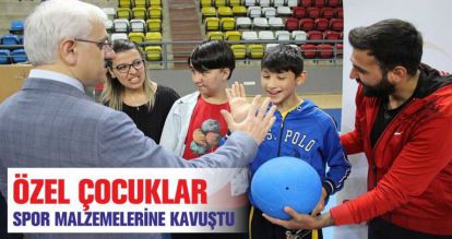 ÖZEL ÇOCUKLAR SPOR MALZEMELERİNE KAVUŞTU