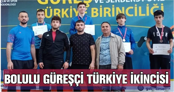 BOLULU GÜREŞÇİ TÜRKİYE İKİNCİSİ