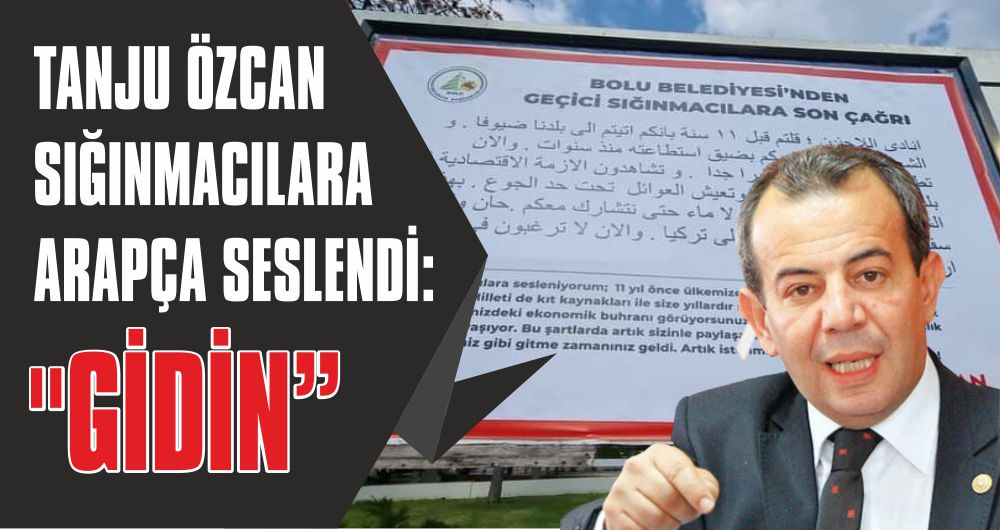 TANJU ÖZCAN SIĞINMACILARA ARAPÇA SESLENDİ: 