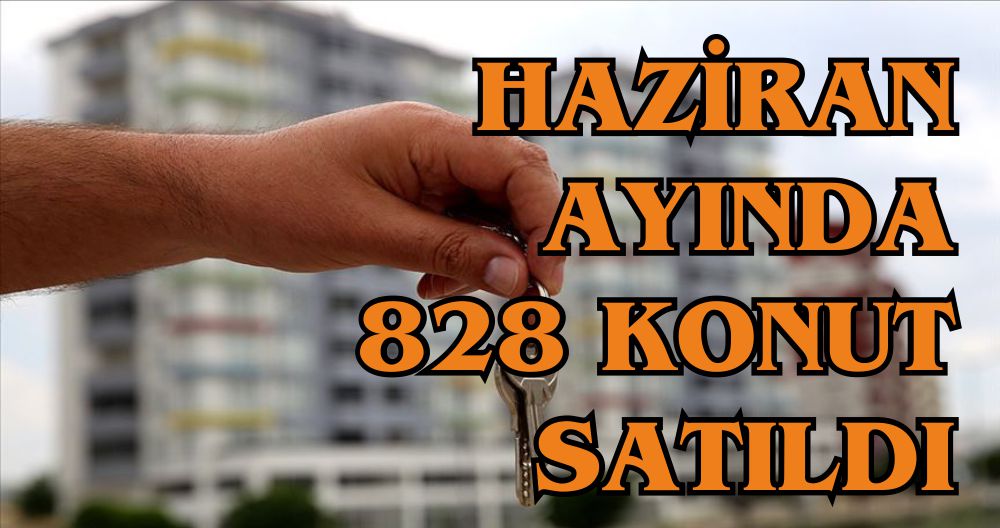 HAZİRAN AYINDA 828 KONUT SATILDI