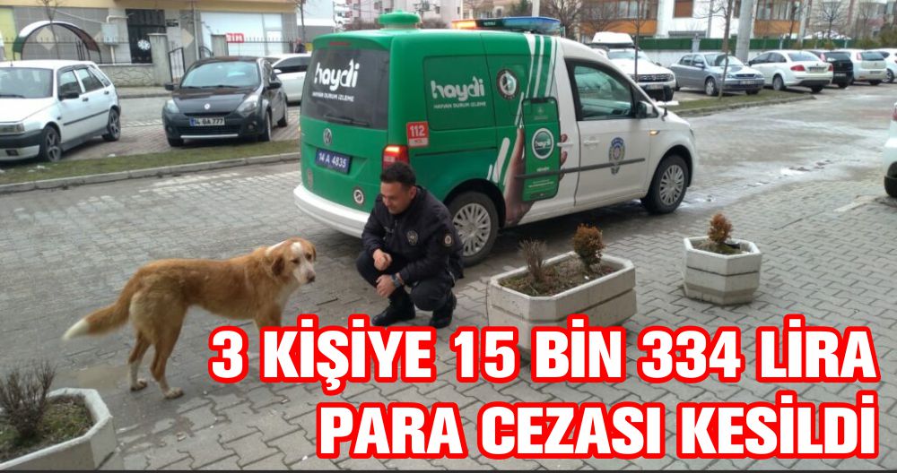 3 KİŞİYE 15 BİN 334 LİRA PARA CEZASI KESİLDİ