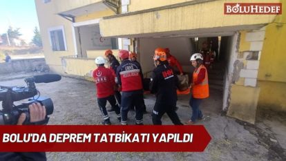 BOLU'DA DEPREM TATBİKATI YAPILDI