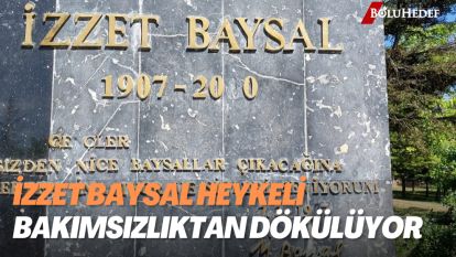 İZZET BAYSAL HEYKELİ BAKIMSIZLIKTAN DÖKÜLÜYOR