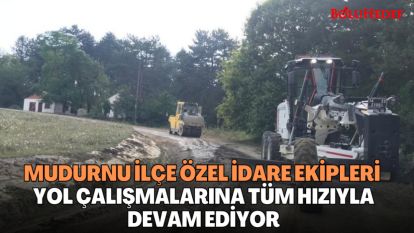 MUDURNU İLÇE ÖZEL İDARE EKİPLERİ YOL ÇALIŞMALARINA TÜM HIZIYLA DEVAM EDİYOR