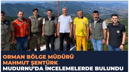 ORMAN BÖLGE MÜDÜRÜ MAHMUT ŞENTÜRK, MUDURNU'DA İNCELEMELERDE BULUNDU