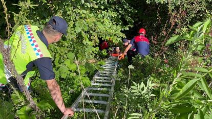 Ordu'da ormanlık alana devrilen motosikletin sürücüsü yaralandı