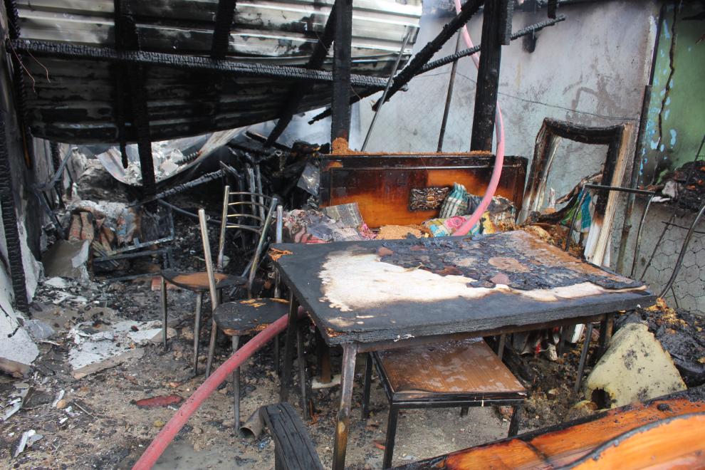 Suluova'da depo yangını söndürüldü