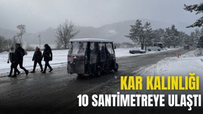 KAR KALINLIĞI 10 SANTİMETREYE ULAŞTI