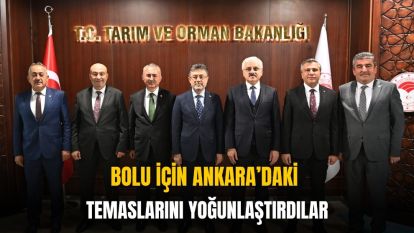 TARIM VE ORMAN BAKANI İLE GÖRÜŞTÜLER, GÜNDEMLERİ BOLU'NUN YATIRIMLARIYDI