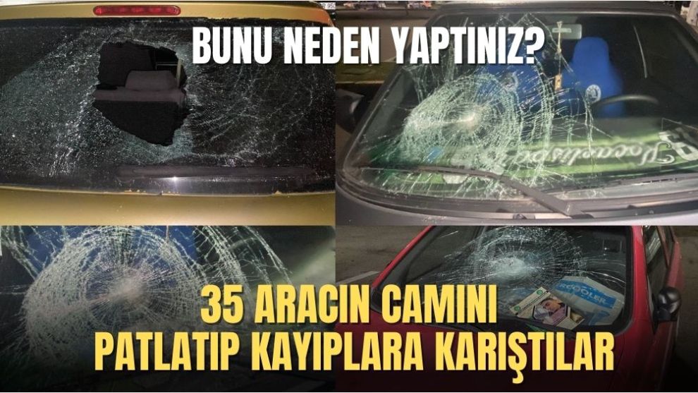 35 ARACIN CAMINI PATLATIP KAYIPLARA KARIŞTILAR