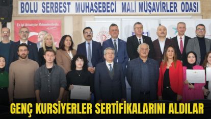 GENÇ KURSİYERLER SERTİFİKALARINI ALDILAR