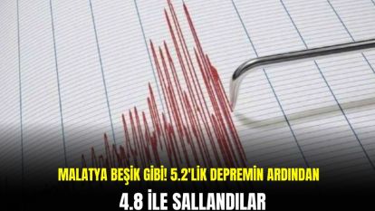 Malatya beşik gibi! 5.2'lik depremin ardından 4.8 ile sallandılar
