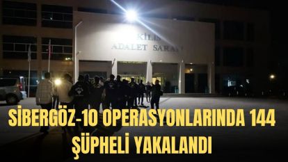 Sibergöz-10 operasyonlarında 144 şüpheli yakalandı