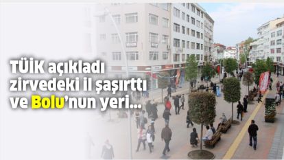 TÜİK açıkladı zirvedeki il şaşırttı ve Bolu'nun yeri…