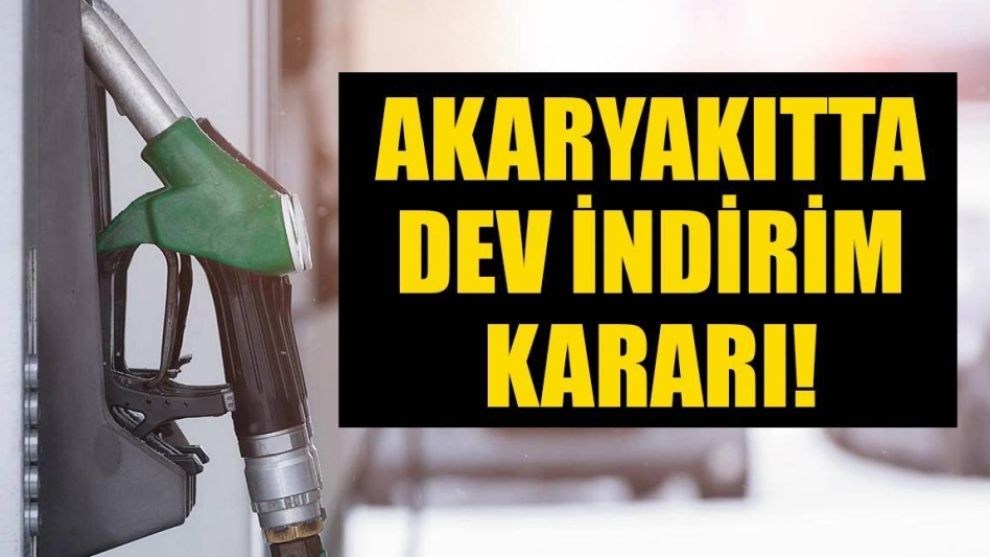 Akaryakıta indirim!