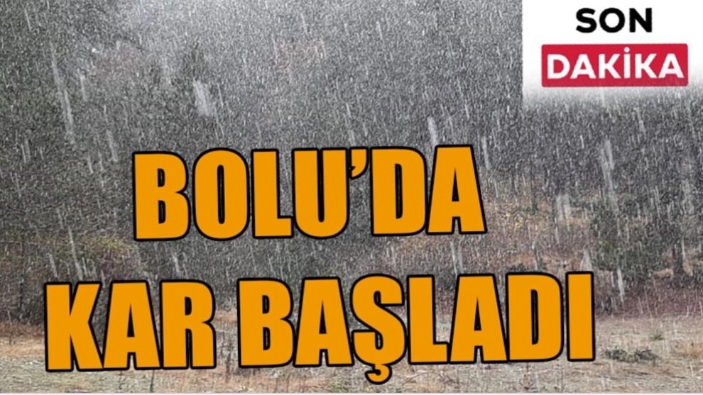 Bolu Dağı geçişinde kar yağışı başladı