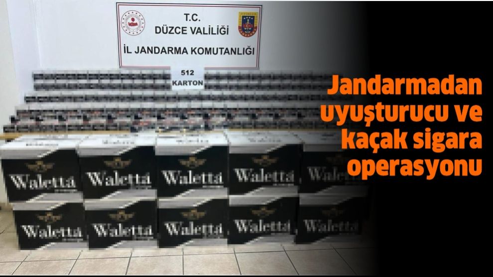 Jandarmadan uyuşturucu ve kaçak sigara operasyonu