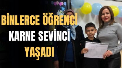 Bolu'da binlerce öğrenci karne sevinci yaşadı