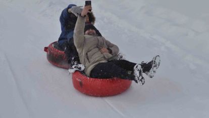 Köylülerin pisti kayak merkezi haline geldi