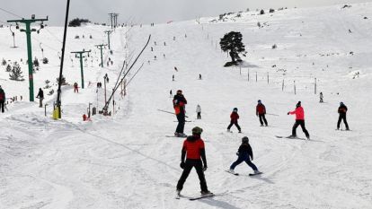 Kartalkaya Kayak Merkezi'nde kar kalınlığı 137 santimetreye ulaştı