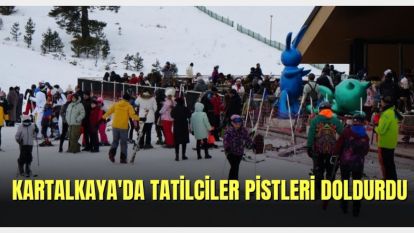 KARTALKAYA'DA TATİLCİLER PİSTLERİ DOLDURDU