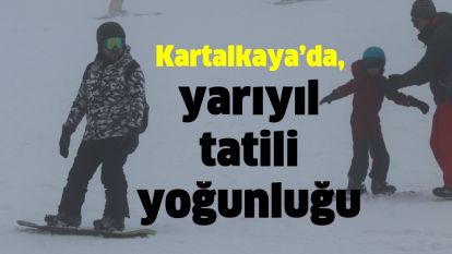 Kartalkaya'da, yarıyıl tatili yoğunluğu