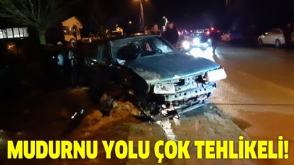 Kontrolden çıkan otomobil yan yattı: 2 yaralı