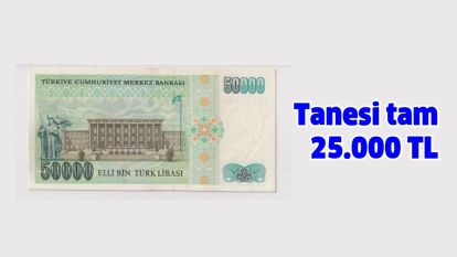 Sarraflar bile tırım tırım onu arıyor! Eski 50.000 TL'lik banknotu bulan turnayı 12'den vurdu! Tanesi tam 25.000 TL...